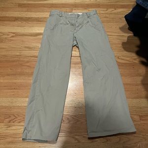 Khaki straight leg pants